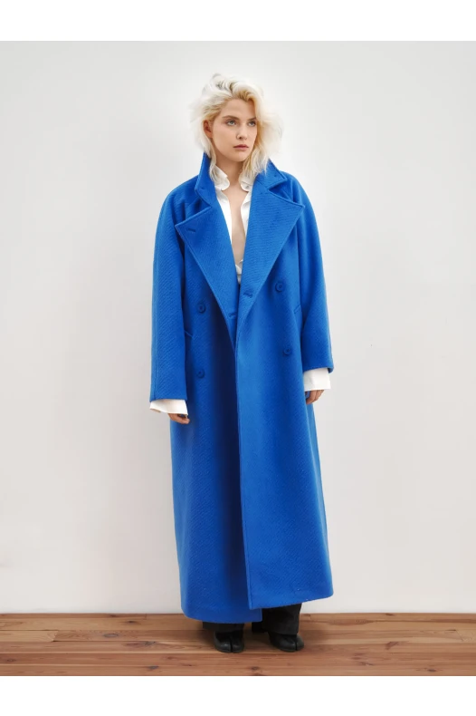 Голубой мохер диагональ