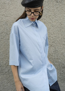 Рубашка с дизайнерским карманом фото 1232201