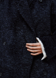 Двубортное пальто макси из итальянской шерсти фото 1233082