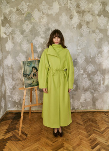 Пальто А-силуэта из итальянской шерсти  фото 1105