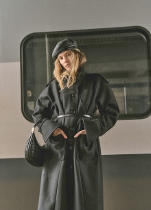 Однобортное пальто в длине макси  фото 1042