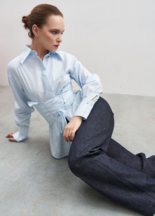 Рубашка с корсетом из итальянского хлопка фото 1232213