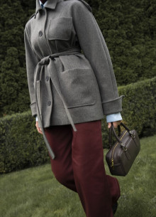 Укороченное пальто фото 1009