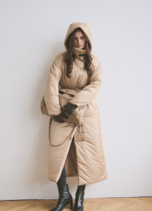 Пальто с капюшоном в длине макси  фото 1233118