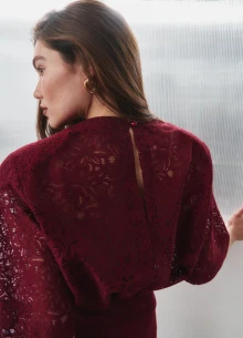 Блуза из итальянского кружева с подплечниками  фото 1233281