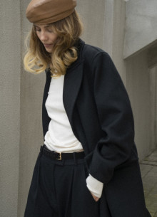 Пальто дабл двубортное на 2 пуговицы  фото 1233018