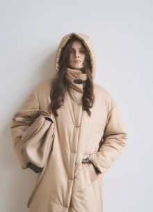 Пальто с капюшоном в длине макси  фото 1233119