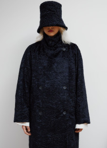 Двубортное пальто макси из итальянской шерсти фото 1092