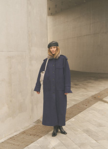 Однобортное пальто в длине макси  фото 1041