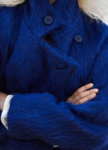 Пальто в длине макси из итальянской ворсовой шерсти фото 1233072