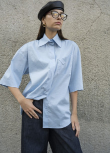 Рубашка с дизайнерским карманом фото 1006