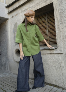 Рубашка с дизайнерским карманом фото 1232203