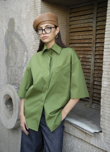 Рубашка с дизайнерским карманом фото 1007